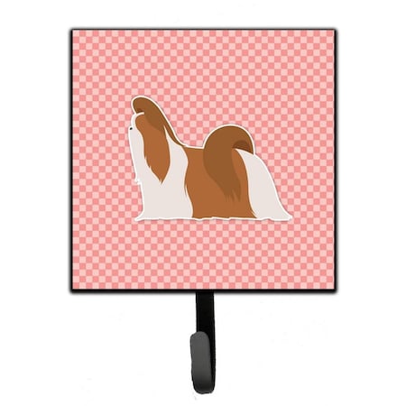 Carolines Treasures Shih Tzu Checkerboard Pink Leash or Key Holder BB3646SH4